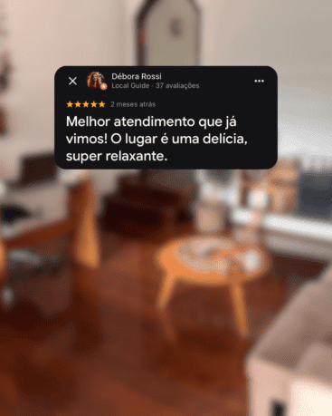 avaliação do google sobre a estadia da pousada naturaleza